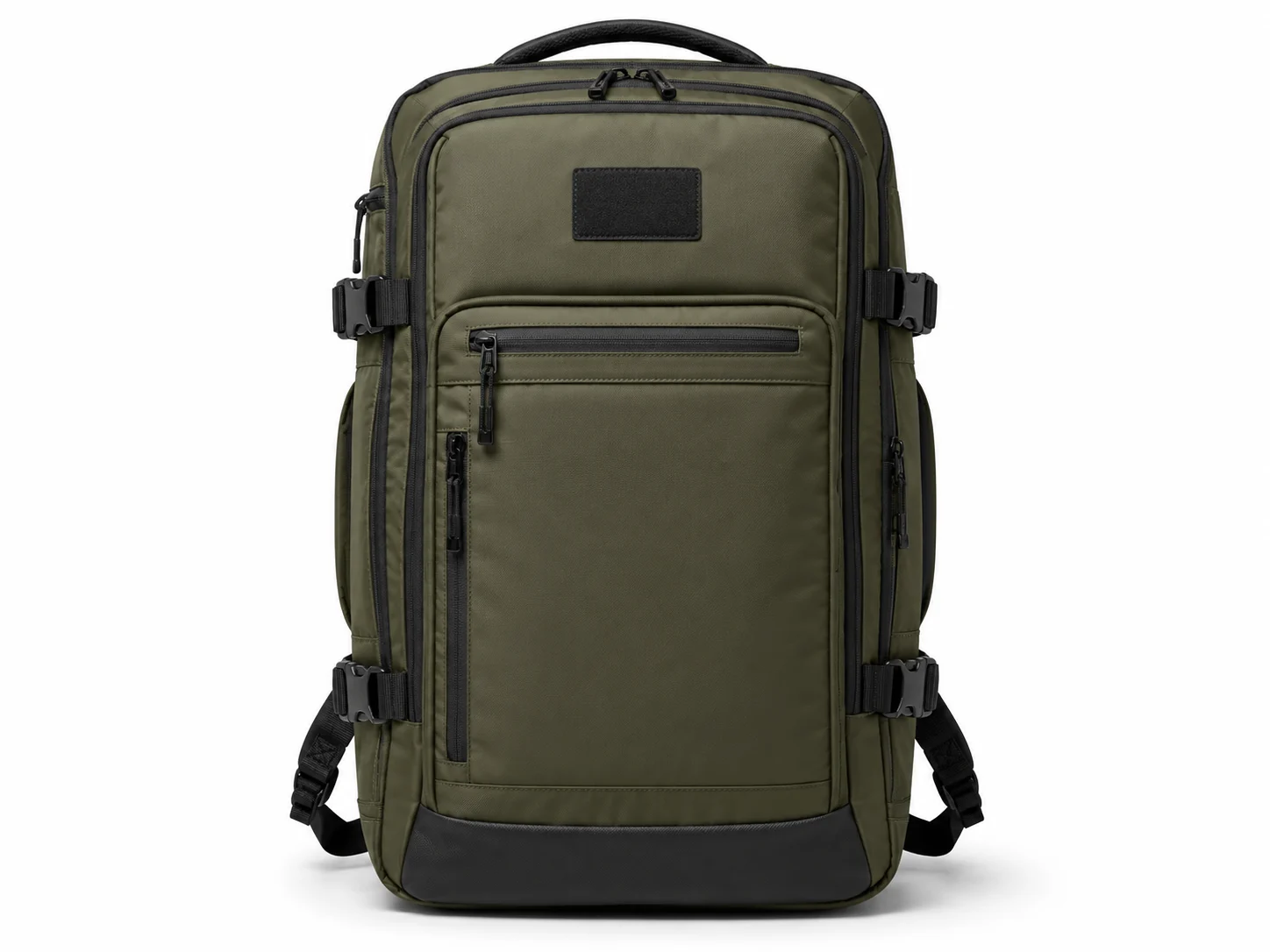 OEM travel backpack for outdoor brands with durable fabric and custom logo - front view