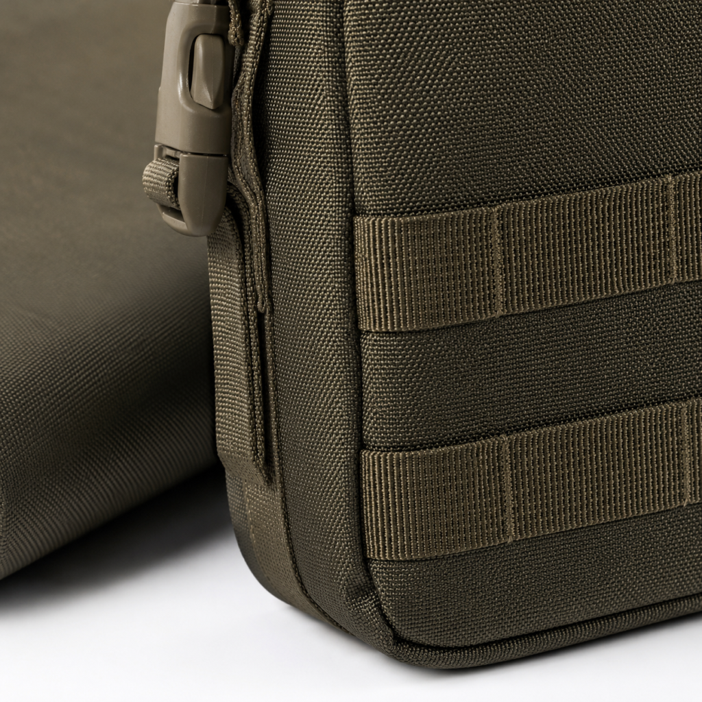 Abrasion-resistant Oxford fabric detail for custom outdoor bags