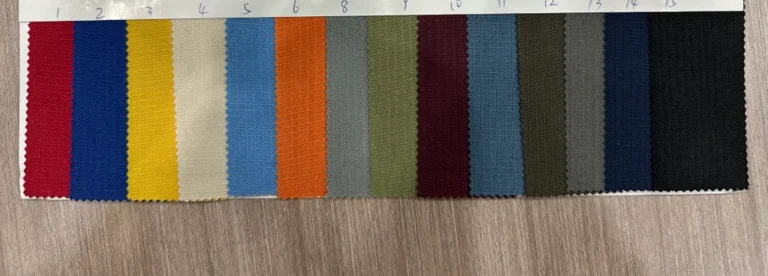 Real 600D Oxford fabric color swatches reviewed for custom backpack sampling