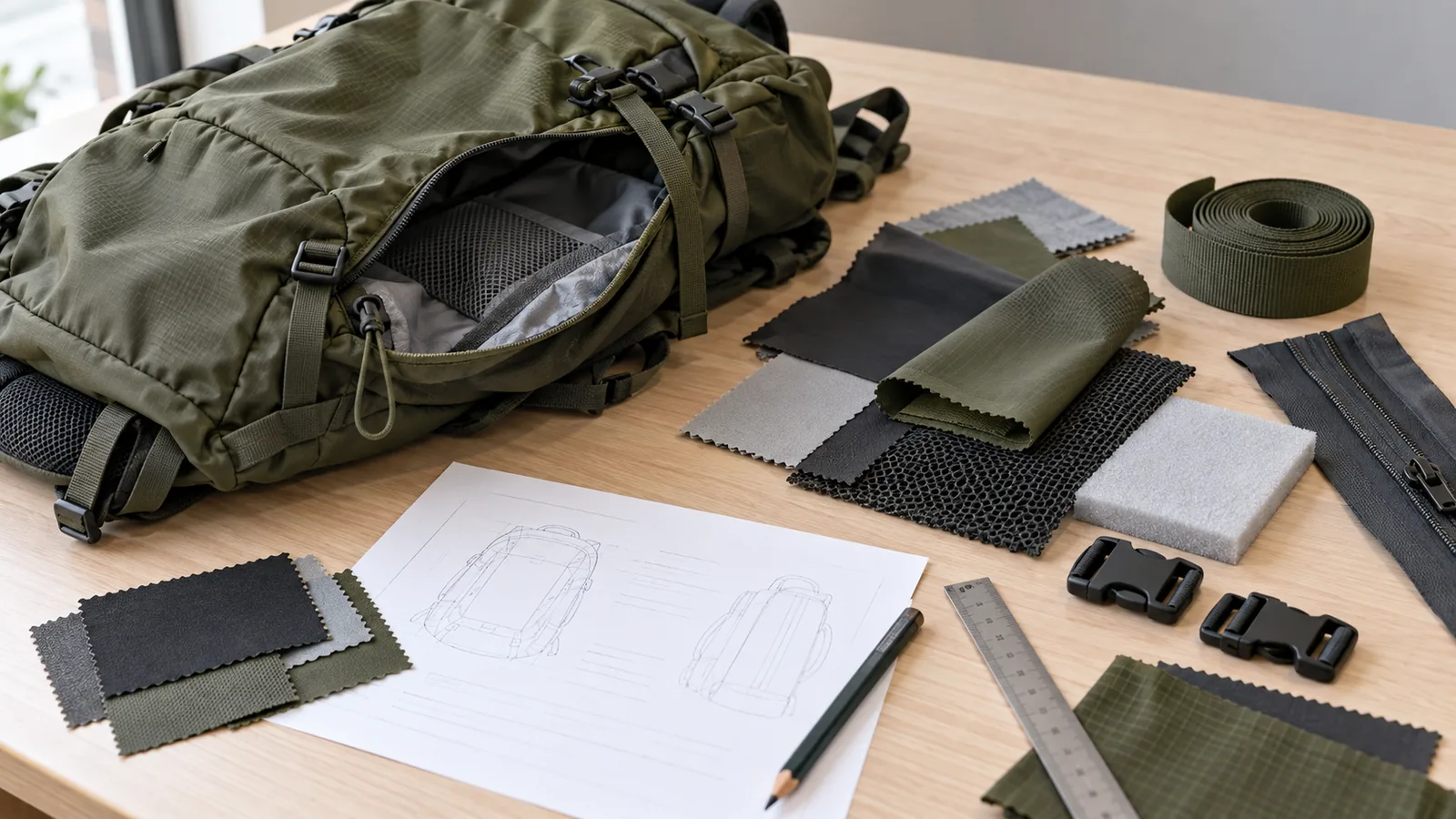 Backpack material specification for OEM sampling