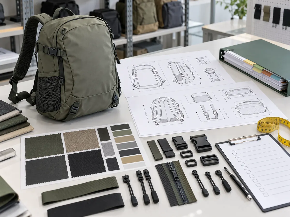 Illustrative approved sample and revision-record review for a custom bag order